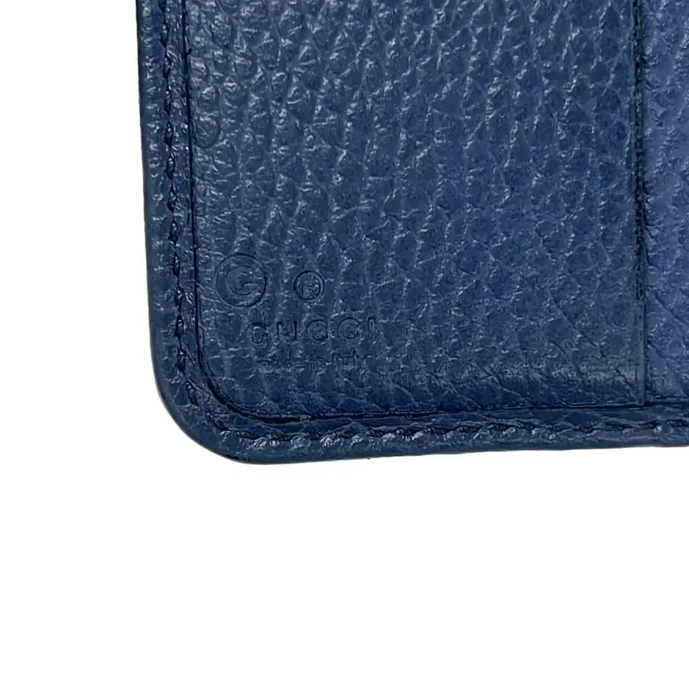 Gucci GG Bifold Wallet 346056 Beige Brown Blue Gray Jacquard Leather - Picture 5 of 7